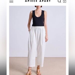 Apiece Apart Spa Pleat Poplin Pants